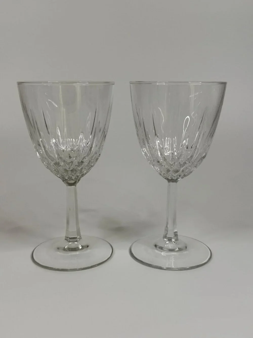 Vintage Cristal d'Arques Durand Diamante Wine Glass, 5.75
